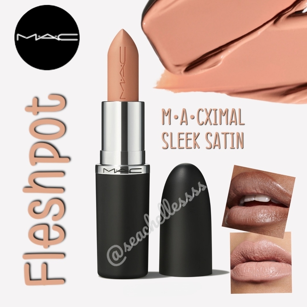 MACximal Sleek Satin Nude Lipstick Fleshpot Flesh Nude Brand New In Box